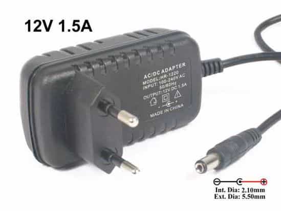 ACP OEM Power AC Adapter Compatible HR-1220, 12V 1.5A, Barrel 5.5/2.1mm,EU 2-Pin Plug ACP OEM Power AC Adapter Compatible HR-1220, 12V 1.5A, Barrel 5.5/2.1mm,EU 2-Pin Plug