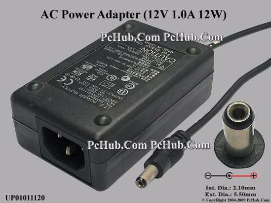 Potrans UP01011120 AC Adapter 5V-12V 12V 1A, 5.5/2.1mm, C14 Potrans UP01011120 AC Adapter 5V-12V 12V 1A, 5.5/2.1mm, C14